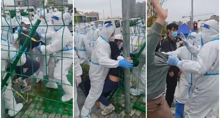 Луди сцени од Кина – полицијата исфрла луѓе од домови и ги влече по улици