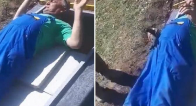 Сакал да види како ќе му изгледа погребот, па платил работници да плачат за него