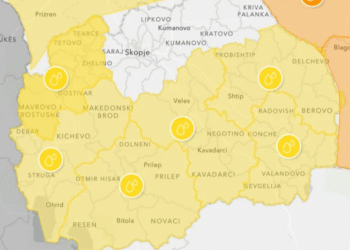 УХМР објави мапа – еве кои делови ќе бидат најпогодени