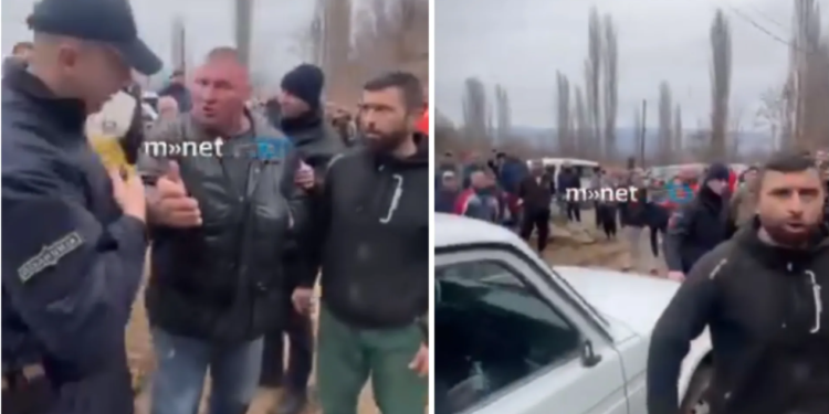 ВИДЕО: Инцидент на протестите во Блатец, нападнат претставник на инвеститорот