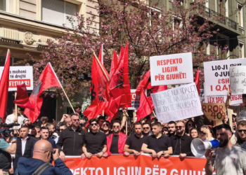 Втор протест на албанските студенти за правосуден испит на албански јазик