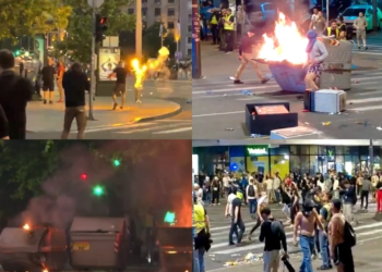 Хаос во центарот на Белград: Фрлање предмети, детонации и полициски кордони